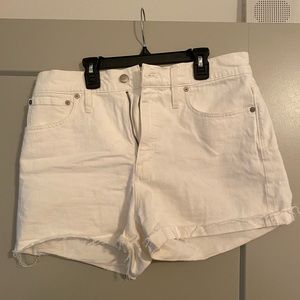 White Denim Madewell High Waisted Shorts